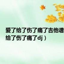 爱了给了伤了痛了吉他谱(爱了给了伤了痛了dj)