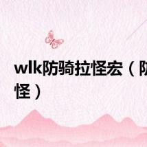 wlk防骑拉怪宏(防骑拉怪)