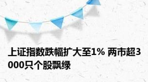 上证指数跌幅扩大至1% 两市超3000只个股飘绿