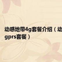 动感地带4g套餐介绍(动感地带gprs套餐)