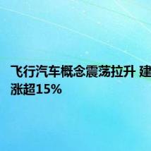 飞行汽车概念震荡拉升 建新股份涨超15%