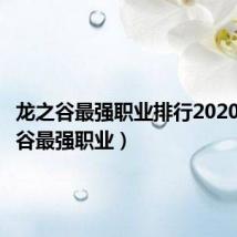 龙之谷最强职业排行2020(龙之谷最强职业)