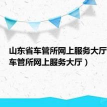 山东省车管所网上服务大厅(山东车管所网上服务大厅)