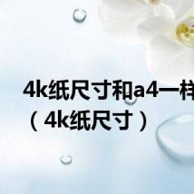 4k纸尺寸和a4一样大吗(4k纸尺寸)
