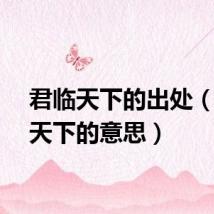 君临天下的出处（君临天下的意思）