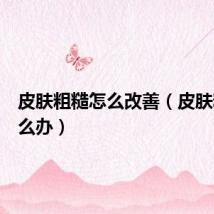 皮肤粗糙怎么改善（皮肤粗糙怎么办）