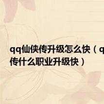 qq仙侠传升级怎么快(qq仙侠传什么职业升级快)