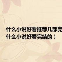 什么小说好看推荐几部完结的(什么小说好看完结的)