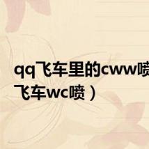 qq飞车里的cww喷(qq飞车wc喷)