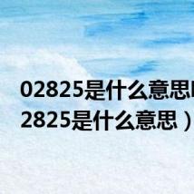 02825是什么意思呀（02825是什么意思）