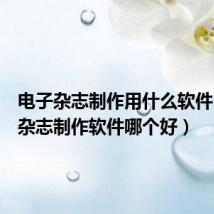 电子杂志制作用什么软件(电子杂志制作软件哪个好)