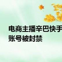 电商主播辛巴快手个人账号被封禁