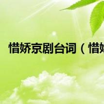 惜娇京剧台词(惜娇)