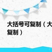 大括号可复制(大括号复制)