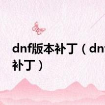 dnf版本补丁(dnf历史补丁)