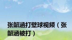 张韶涵打壁球视频（张韶涵被打）