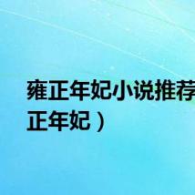 雍正年妃小说推荐(雍正年妃)