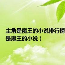 主角是魔王的小说排行榜(主角是魔王的小说)