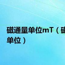 磁通量单位mT(磁通量单位)