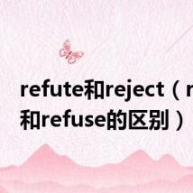 refute和reject(reject和refuse的区别)