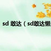 sd 敢达(sd敢达懒人)