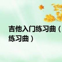 吉他入门练习曲(吉他练习曲)