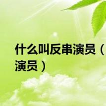 什么叫反串演员(反串演员)