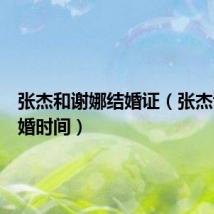 张杰和谢娜结婚证(张杰谢娜结婚时间)