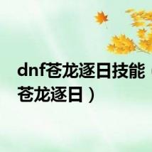 dnf苍龙逐日技能(dnf苍龙逐日)