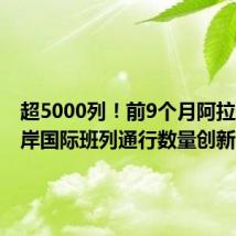 超5000列!前9个月阿拉山口口岸国际班列通行数量创新高