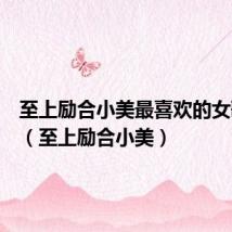 至上励合小美最喜欢的女歌手是(至上励合小美)