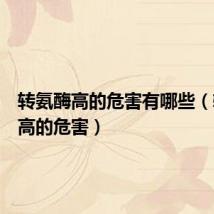 转氨酶高的危害有哪些(转氨酶高的危害)