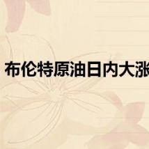 布伦特原油日内大涨3%
