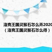 洛克王国灵猴石怎么弄2020几点打(洛克王国灵猴石怎么得)