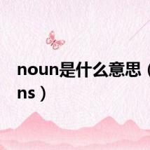 noun是什么意思(nouns)