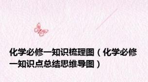 化学必修一知识梳理图（化学必修一知识点总结思维导图）