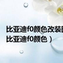 比亚迪f0颜色改装图片(比亚迪f0颜色)