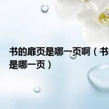 书的扉页是哪一页啊(书的扉页是哪一页)