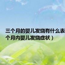 三个月的婴儿发烧有什么表现(三个月内婴儿发烧症状)