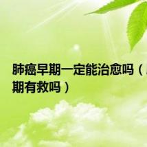 肺癌早期一定能治愈吗(肺癌早期有救吗)