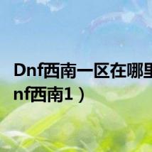 Dnf西南一区在哪里?(dnf西南1)
