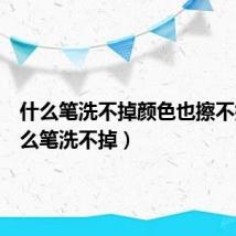 什么笔洗不掉颜色也擦不掉(什么笔洗不掉)