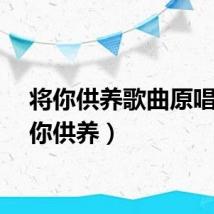 将你供养歌曲原唱（将你供养）