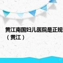 黄江南国妇儿医院是正规医院吗(黄江)