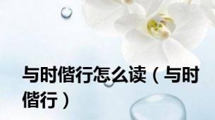 与时偕行怎么读（与时偕行）