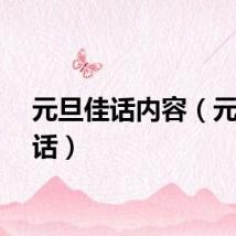 元旦佳话内容（元旦佳话）