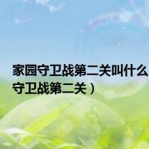 家园守卫战第二关叫什么(家园守卫战第二关)