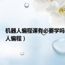 机器人编程课有必要学吗(机器人编程)