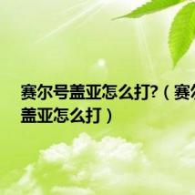 赛尔号盖亚怎么打?(赛尔号的盖亚怎么打)
