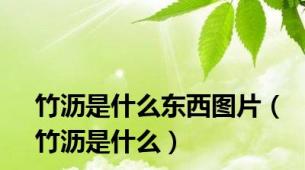 竹沥是什么东西图片（竹沥是什么）